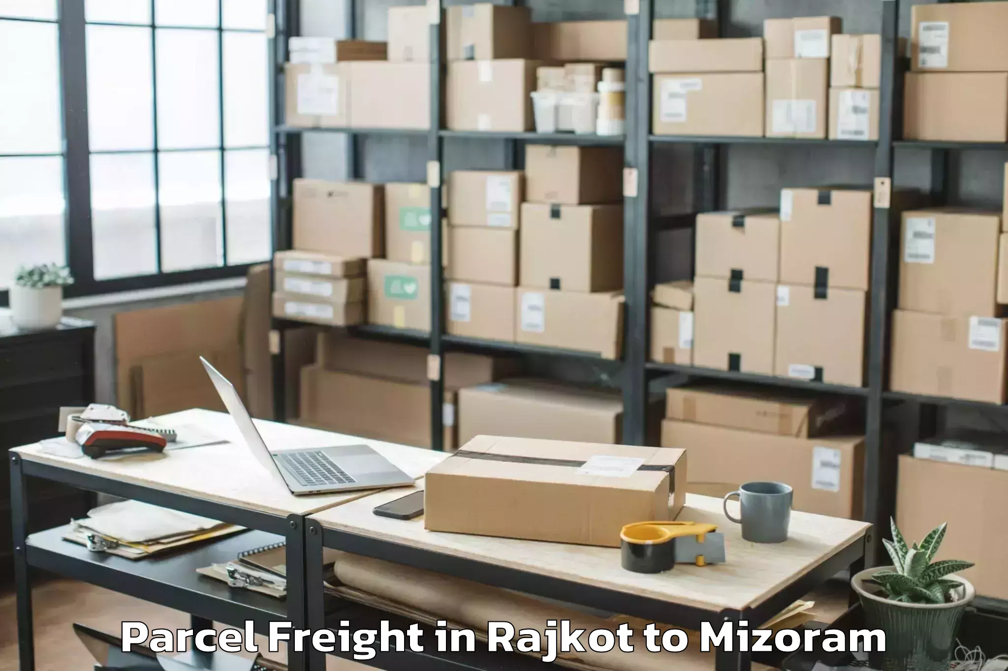 Affordable Rajkot to Saitual Parcel Freight